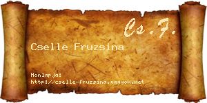 Cselle Fruzsina névjegykártya
